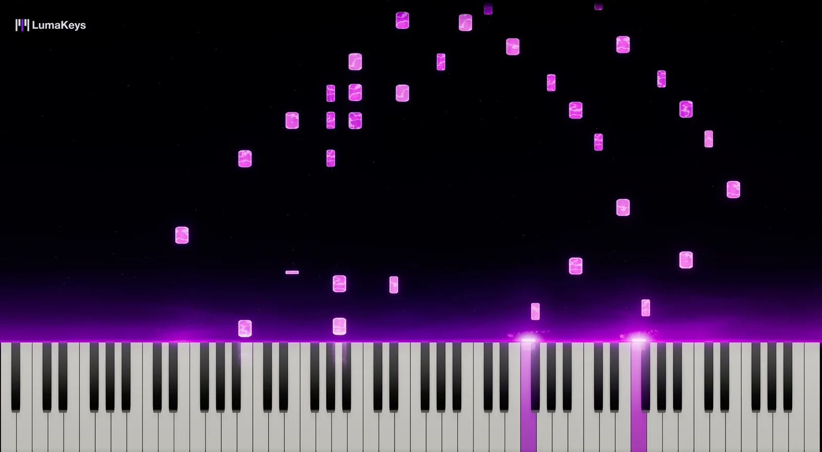 A finished LumaKeys video exported in widescreen, on a Mac